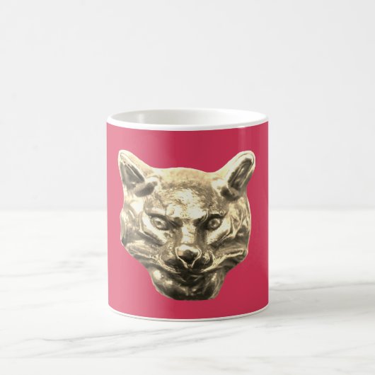 Golden Cat – Vergoldete Katze Goldener Kater コーヒーマグカップ (中央)
