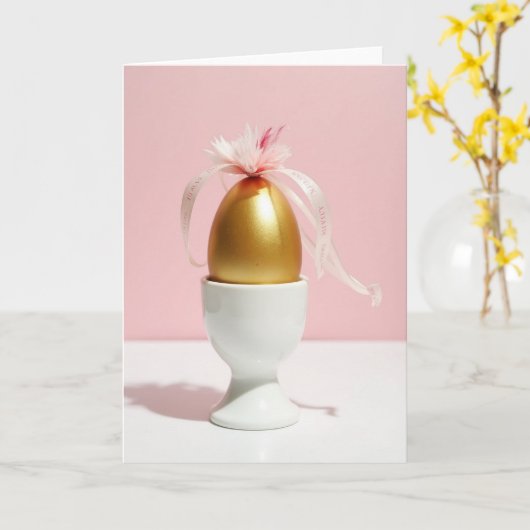 Golden Celebration Egg Card カード (黄色い花)