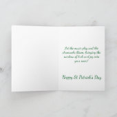 Golden Celtic Harp Rainbow Papercraft St Patricks カード (内部)