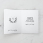 Golden Chalice & White Roses Priest Birthday  カード (内部)