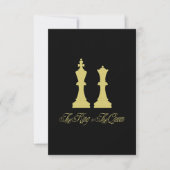 Golden Chess King & Queen Pieces for Wedding (正面)