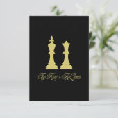 Golden Chess King & Queen Pieces for Wedding (スタンド正面)