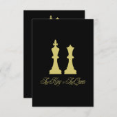 Golden Chess King & Queen Pieces for Wedding (正面/裏面)