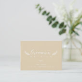 Golden Chic Wedding Minimalist Coronavirus Details エンクロージャーカード (スタンド正面)