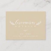 Golden Chic Wedding Minimalist Coronavirus Details エンクロージャーカード (正面)