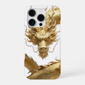 Golden Chinese Dragon Art | Mythical Creature Fant iPhoneケース (裏面)