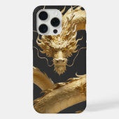 Golden Chinese Dragon Art | Mythical Creature Fant iPhoneケース (裏面)