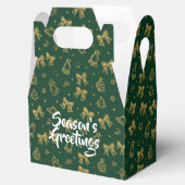 Golden Christmas Bells & Ribbons Pattern フェイバーボックス (オープン)