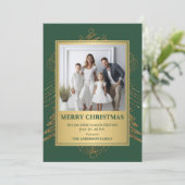 Golden Christmas Cheer: An Elegant Photo  Holiday シーズンカード (スタンド正面)