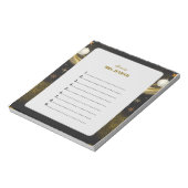 Golden Christmas Holiday To-Do List Notepad ノートパッド (回転)