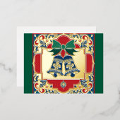 Golden Christmas Night and the Christmas Bell 箔シーズンポストカード (正面/裏面)