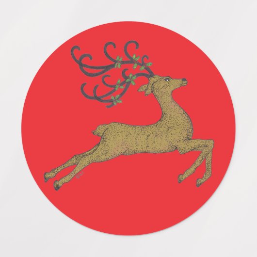 GOLDEN CHRISTMAS REINDEER ラベル (デザイン1)