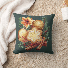 Golden Christmas Star with Cinnamon クッション