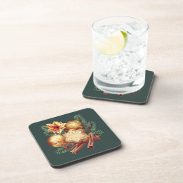 Golden Christmas Star with Cinnamon コースター