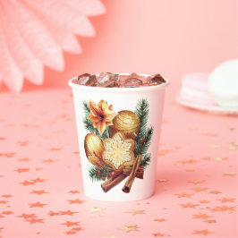 Golden Christmas Star with Cinnamon 紙コップ