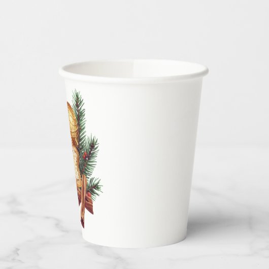 Golden Christmas Star with Cinnamon 紙コップ (左)