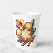 Golden Christmas Star with Cinnamon 紙コップ (正面)