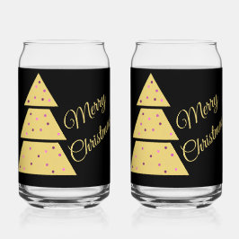 Golden Christmas Tree Drinkware Set ガラス缶
