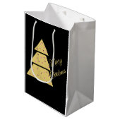 Golden Christmas Tree Gift Bag ミディアムペーパーバッグ (正面アングル)