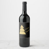 Golden Christmas Tree Label Set ワインラベル (正面)