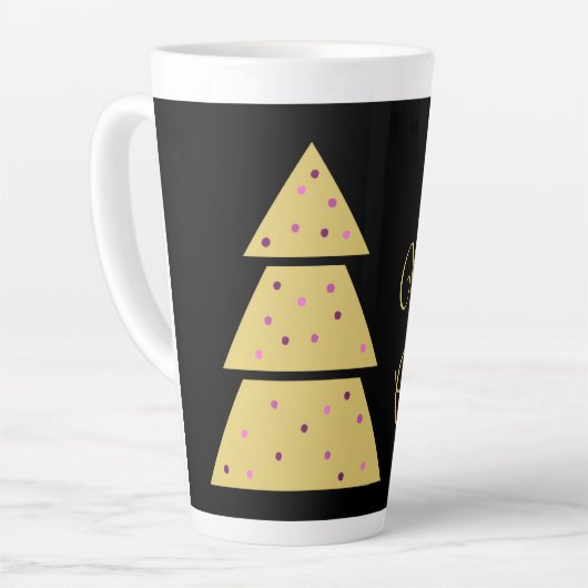 Golden Christmas Tree Latte Mug カフェラテマグ (左アングル)