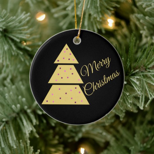 Golden Christmas Tree Ornament セラミックオーナメント (ツリー)