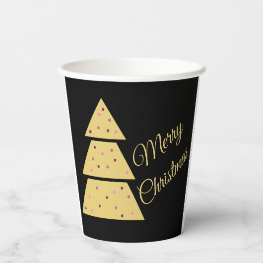 Golden Christmas Tree Paper Cup 紙コップ (裏面)
