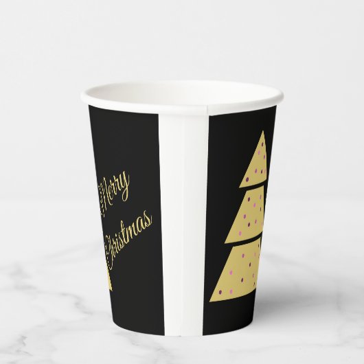 Golden Christmas Tree Paper Cup 紙コップ (右)