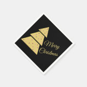 Golden Christmas Tree Paper Napkins スタンダードカクテルナプキン (角)