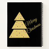 Golden Christmas Tree Spiral Notebook ノートブック (裏面)