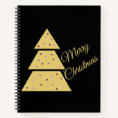 Golden Christmas Tree Spiral Notebook ノートブック (正面)