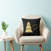 Golden Christmas Tree Throw Pillow クッション (椅子)