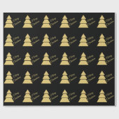 Golden Christmas Tree Wrapping Paper ラッピングペーパー (フラット)