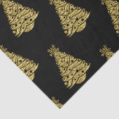 Golden Christmas Trees on Black Christmas 薄葉紙 (詳細)