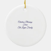 Golden Churches Paper-Cut Style Starry Night セラミックオーナメント (裏面)