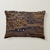 Golden circuit board. Electronic computer hardware アクセントクッション (裏面)