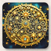 Golden Clockwork Celestial Art コースター (正面)