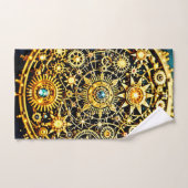 Golden Clockwork Celestial Art バスタオルセット (ハンドタオル)
