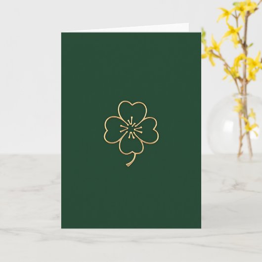 Golden Clover Good Luck Card カード (黄色い花)