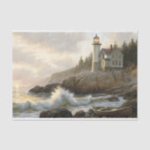 Golden Coast Lighthouse Cottage Decoupage 薄葉紙 (正面)