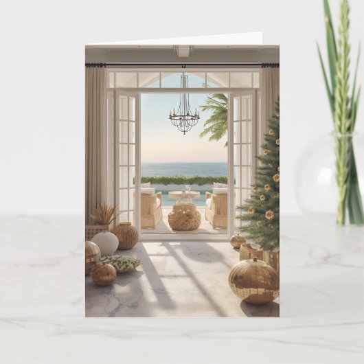Golden Coastal Christmas カード (正面)