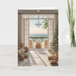 Golden Coastal Christmas カード