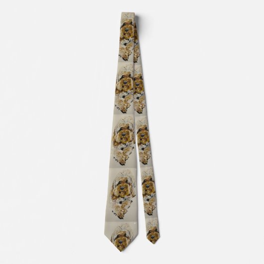 Golden Cockapoo tie ネクタイ (正面)