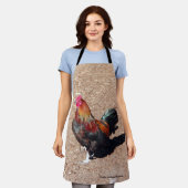 Golden Cockerel Rooster apron エプロン (着用した状態)