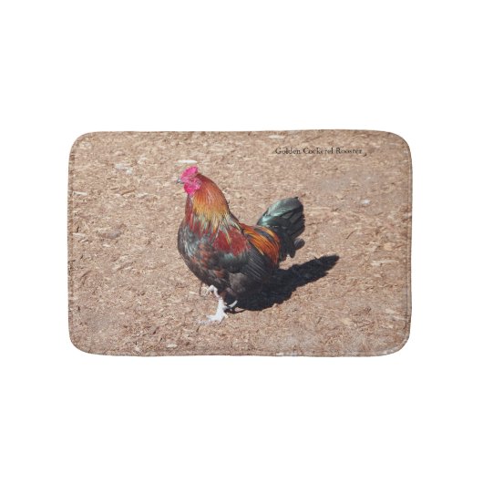 Golden Cockerel Rooster bathmat バスマット (正面)