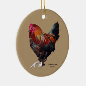Golden Cockerel Rooster cutout ornament セラミックオーナメント (右)