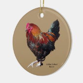 Golden Cockerel Rooster cutout ornament セラミックオーナメント (左)
