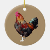 Golden Cockerel Rooster cutout ornament セラミックオーナメント (裏面)