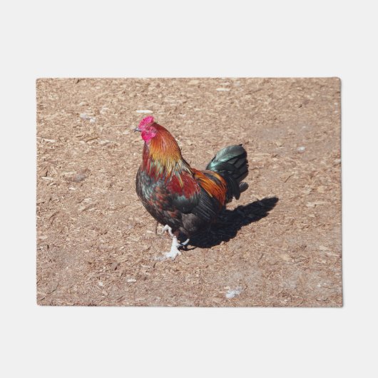 Golden Cockerel Rooster doormat ドアマット (正面)