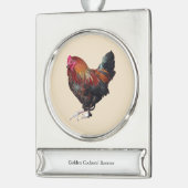 Golden Cockerel Rooster ornament シルバープレートバナーオーナメント (左)